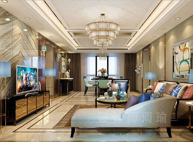 美乳自摸出水世纪江尚三室两厅168平装修设计效果欣赏